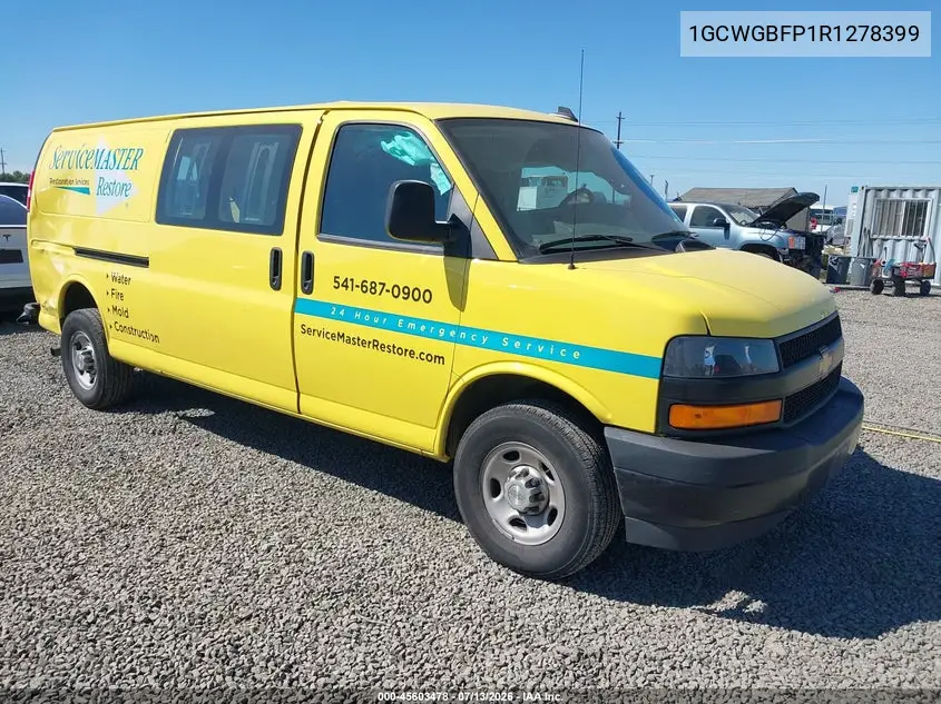 2024 Chevrolet Express Cargo Rwd 2500 Extended Wheelbase Wt VIN: 1GCWGBFP1R1278399 Lot: 45603478