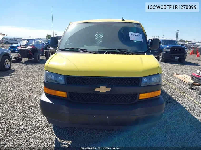 2024 Chevrolet Express Cargo Rwd 2500 Extended Wheelbase Wt VIN: 1GCWGBFP1R1278399 Lot: 45603478
