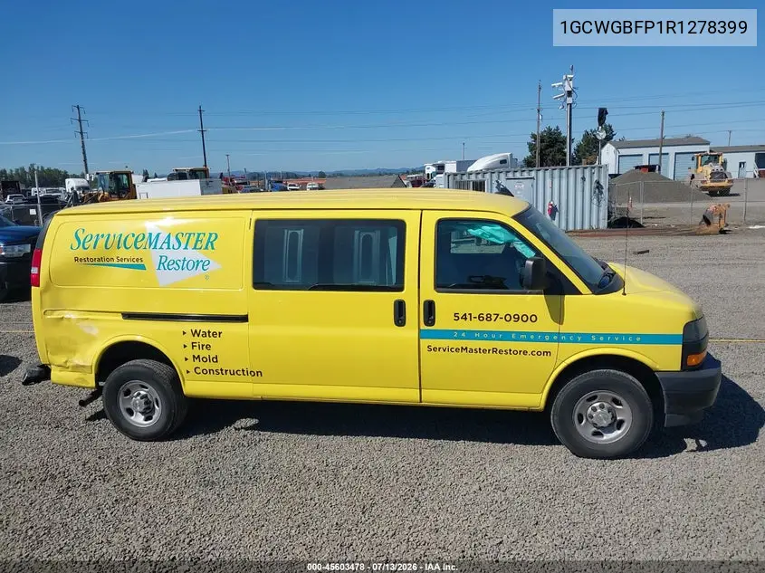 2024 Chevrolet Express Cargo Rwd 2500 Extended Wheelbase Wt VIN: 1GCWGBFP1R1278399 Lot: 45603478