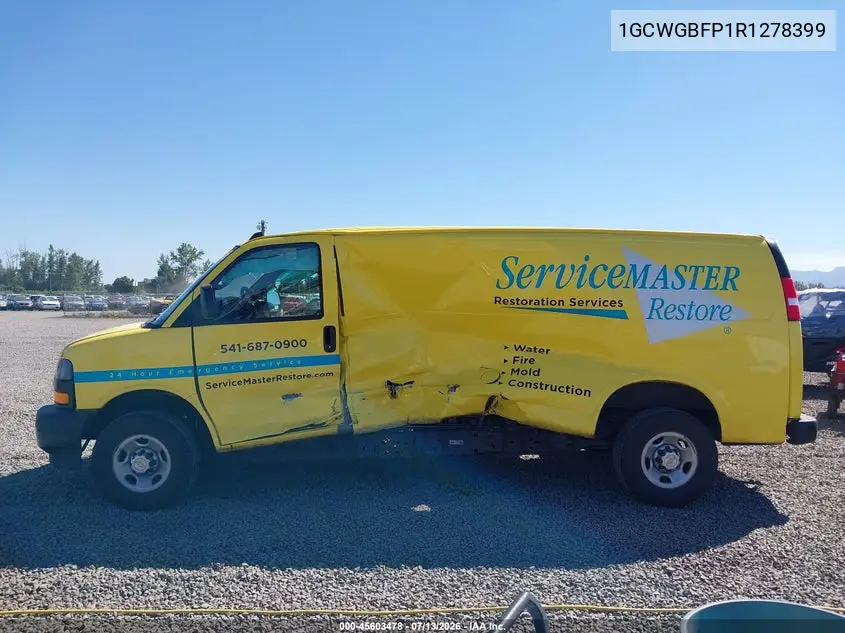 2024 Chevrolet Express Cargo Rwd 2500 Extended Wheelbase Wt VIN: 1GCWGBFP1R1278399 Lot: 45603478
