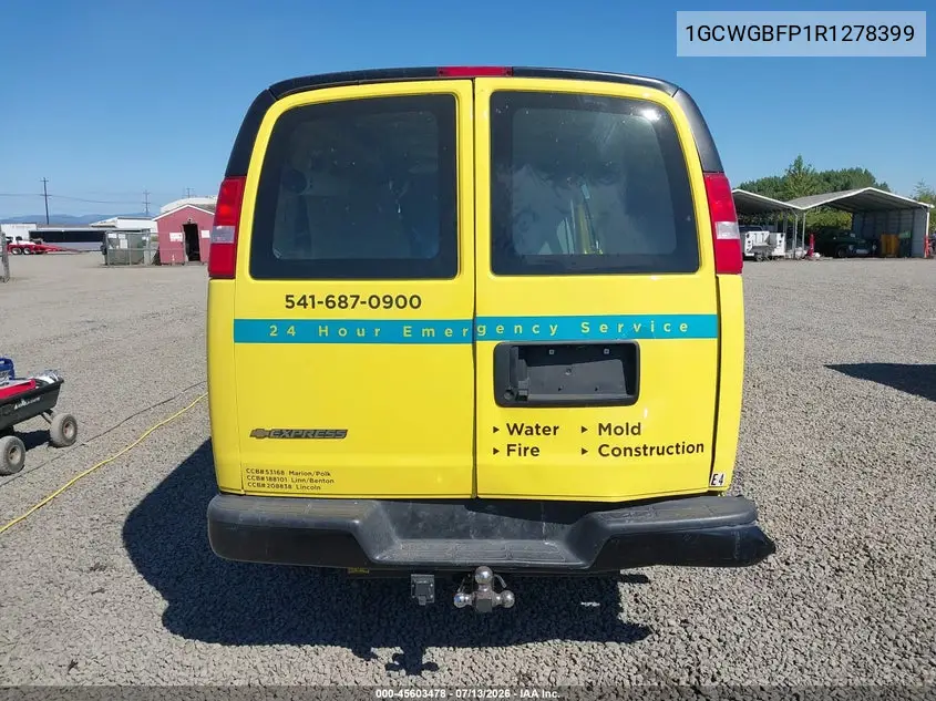 2024 Chevrolet Express Cargo Rwd 2500 Extended Wheelbase Wt VIN: 1GCWGBFP1R1278399 Lot: 45603478