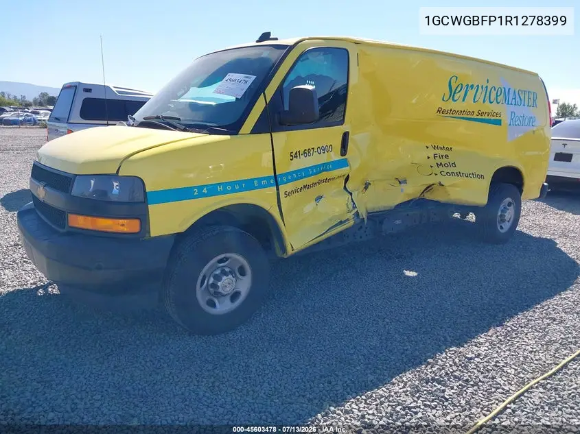 2024 Chevrolet Express Cargo Rwd 2500 Extended Wheelbase Wt VIN: 1GCWGBFP1R1278399 Lot: 45603478