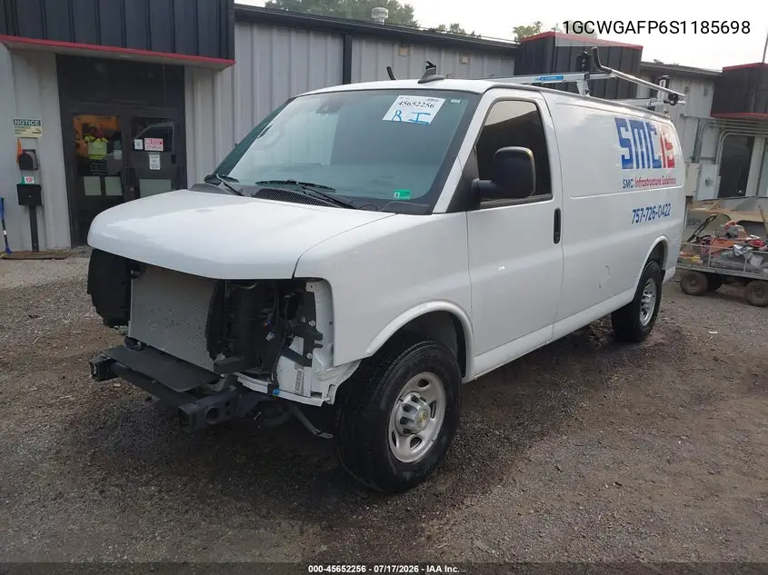 2025 Chevrolet Express Cargo Rwd 2500 Regular Wheelbase Wt VIN: 1GCWGAFP6S1185698 Lot: 45652256