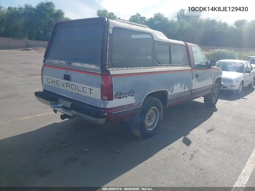 1988 Chevrolet Gmt-400 K1500 VIN: 1GCDK14K8JE129430 Lot: 45291279