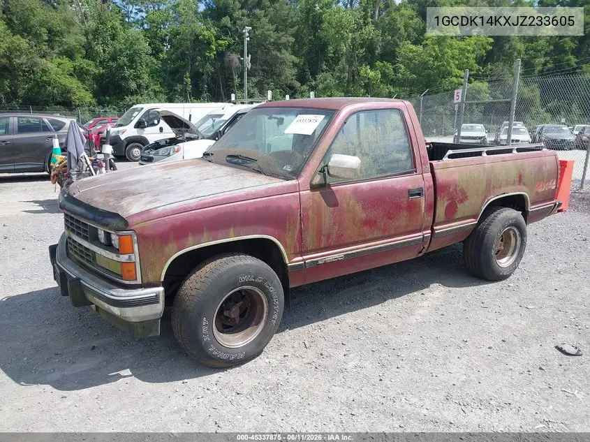 1988 Chevrolet Gmt-400 K1500 VIN: 1GCDK14KXJZ233605 Lot: 45337875