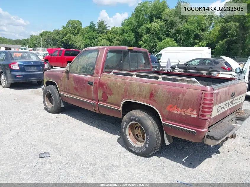 1988 Chevrolet Gmt-400 K1500 VIN: 1GCDK14KXJZ233605 Lot: 45337875