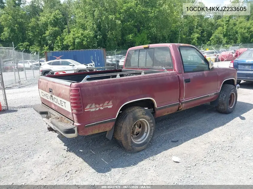 1988 Chevrolet Gmt-400 K1500 VIN: 1GCDK14KXJZ233605 Lot: 45337875