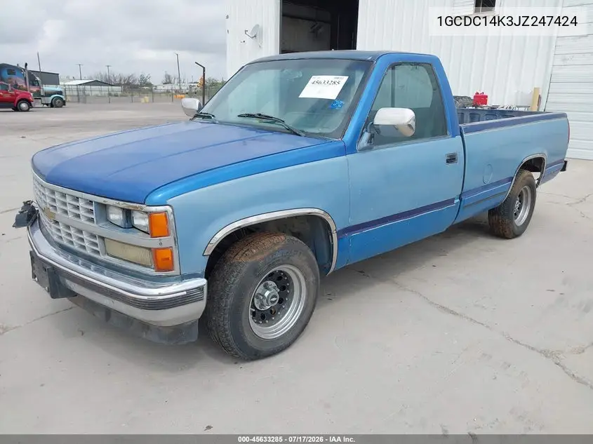 1988 Chevrolet Gmt-400 C1500 VIN: 1GCDC14K3JZ247424 Lot: 45633285