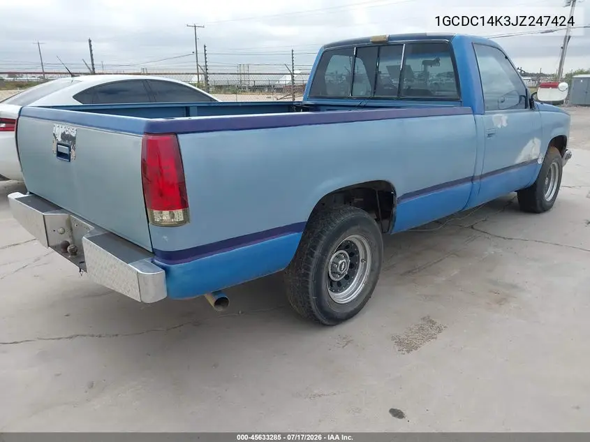 1988 Chevrolet Gmt-400 C1500 VIN: 1GCDC14K3JZ247424 Lot: 45633285
