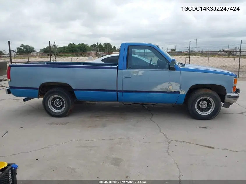 1988 Chevrolet Gmt-400 C1500 VIN: 1GCDC14K3JZ247424 Lot: 45633285