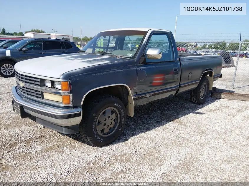 1988 Chevrolet Gmt-400 K1500 VIN: 1GCDK14K5JZ101738 Lot: 45651904