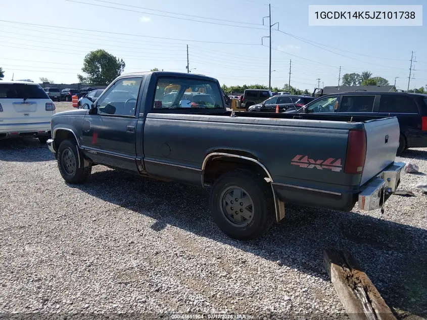 1988 Chevrolet Gmt-400 K1500 VIN: 1GCDK14K5JZ101738 Lot: 45651904