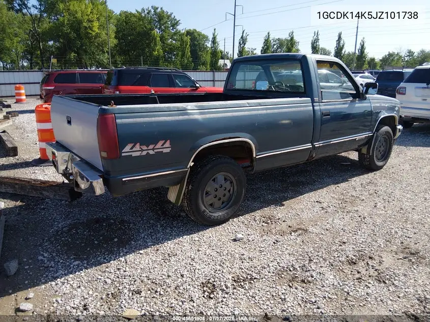 1988 Chevrolet Gmt-400 K1500 VIN: 1GCDK14K5JZ101738 Lot: 45651904