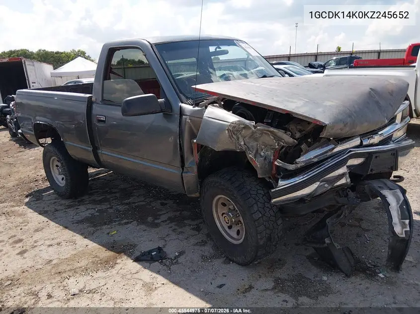 1989 Chevrolet Gmt-400 K1500 VIN: 1GCDK14K0KZ245652 Lot: 45544975