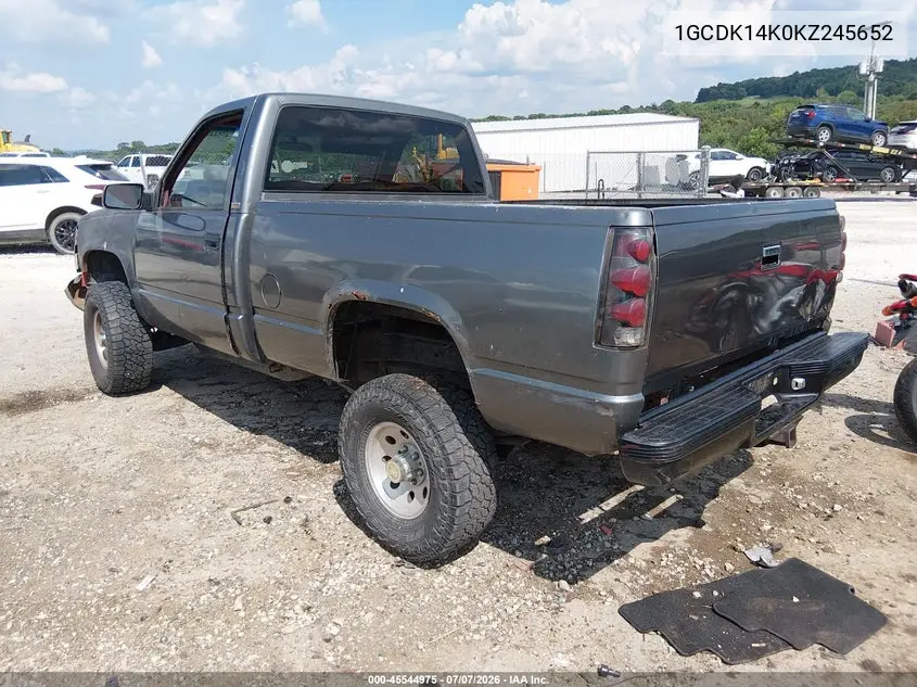 1989 Chevrolet Gmt-400 K1500 VIN: 1GCDK14K0KZ245652 Lot: 45544975