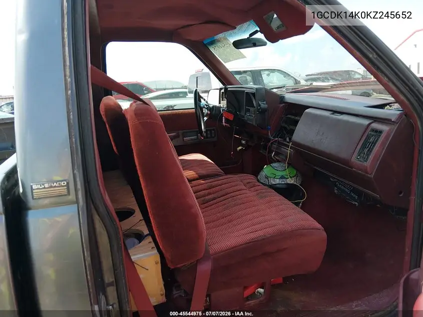 1989 Chevrolet Gmt-400 K1500 VIN: 1GCDK14K0KZ245652 Lot: 45544975