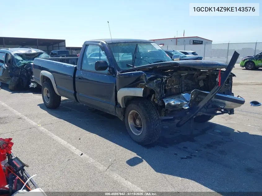 1989 Chevrolet Gmt-400 K1500 VIN: 1GCDK14Z9KE143576 Lot: 45597942