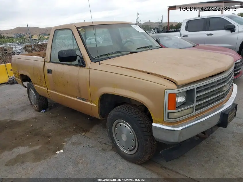 1989 Chevrolet Gmt-400 K1500 VIN: 1GCDK14Z2KZ273613 Lot: 45606448