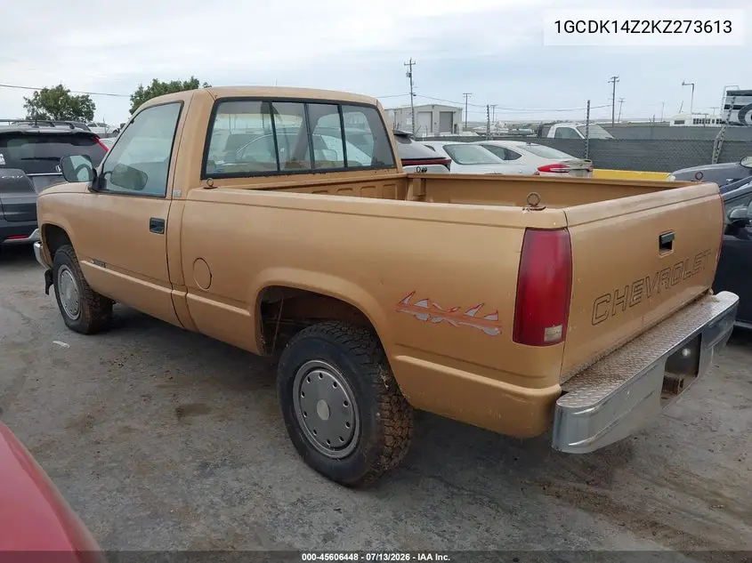 1989 Chevrolet Gmt-400 K1500 VIN: 1GCDK14Z2KZ273613 Lot: 45606448