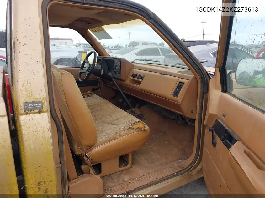 1989 Chevrolet Gmt-400 K1500 VIN: 1GCDK14Z2KZ273613 Lot: 45606448