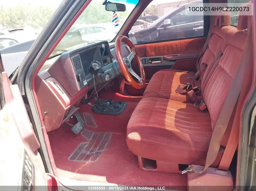 1990 Chevrolet Gmt-400 C1500 VIN: 1GCDC14H9LZ220073 Lot: 12385555