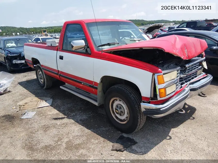 1990 Chevrolet Gmt-400 K1500 VIN: 2GCEK14K0L1123341 Lot: 45251515