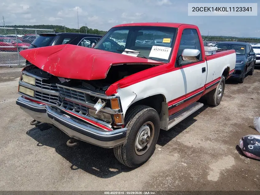 1990 Chevrolet Gmt-400 K1500 VIN: 2GCEK14K0L1123341 Lot: 45251515