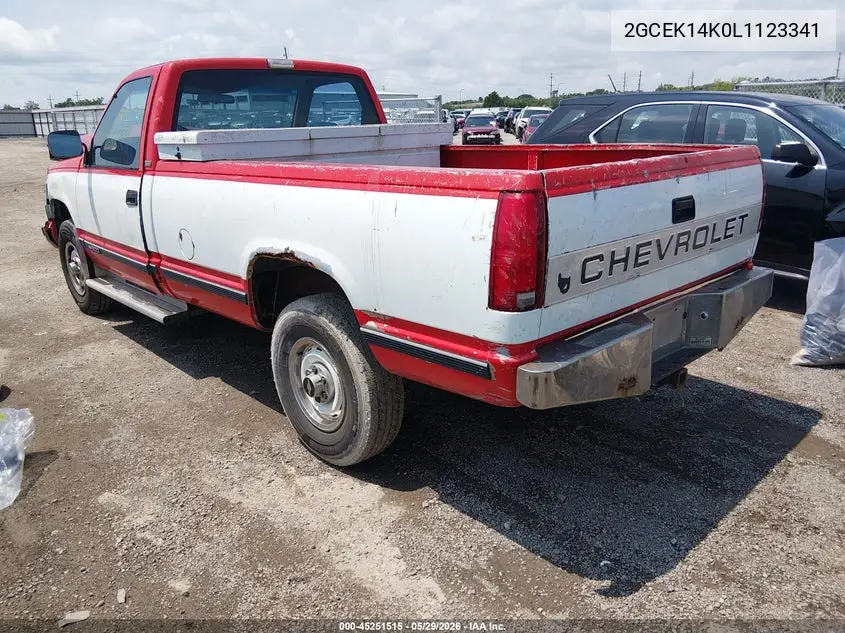 1990 Chevrolet Gmt-400 K1500 VIN: 2GCEK14K0L1123341 Lot: 45251515
