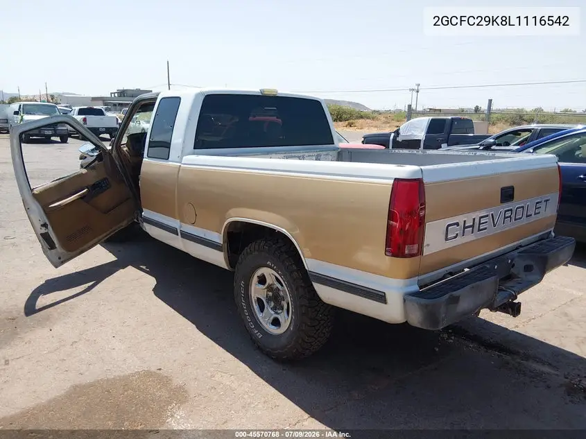 1990 Chevrolet Gmt-400 C2500 VIN: 2GCFC29K8L1116542 Lot: 45570768
