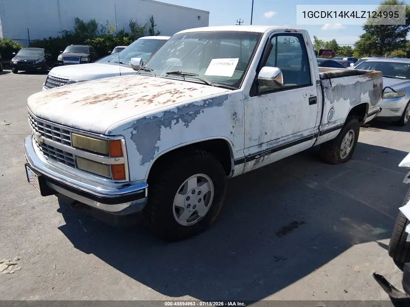 1990 Chevrolet Gmt-400 K1500 VIN: 1GCDK14K4LZ124995 Lot: 45594963