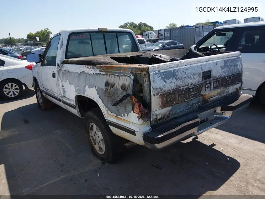 1990 Chevrolet Gmt-400 K1500 VIN: 1GCDK14K4LZ124995 Lot: 45594963