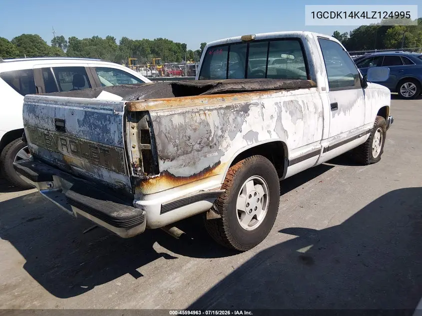 1990 Chevrolet Gmt-400 K1500 VIN: 1GCDK14K4LZ124995 Lot: 45594963