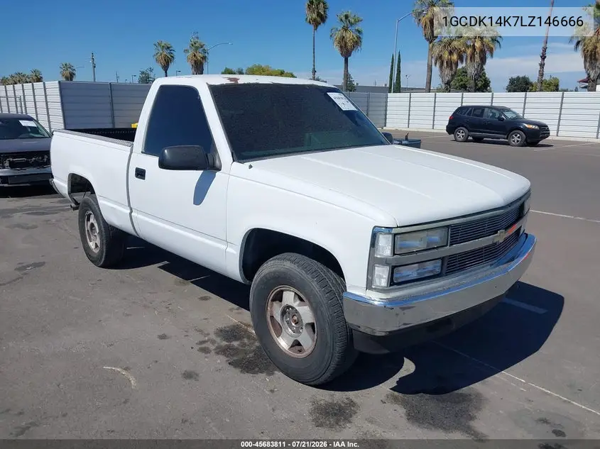 1990 Chevrolet Gmt-400 K1500 VIN: 1GCDK14K7LZ146666 Lot: 45683811