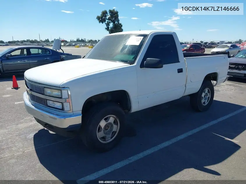 1990 Chevrolet Gmt-400 K1500 VIN: 1GCDK14K7LZ146666 Lot: 45683811