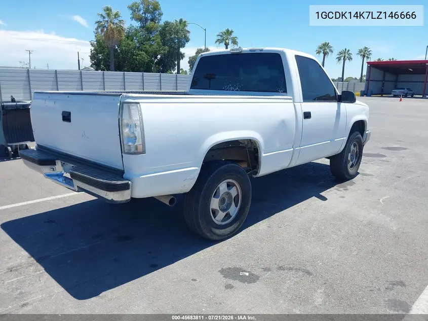 1990 Chevrolet Gmt-400 K1500 VIN: 1GCDK14K7LZ146666 Lot: 45683811