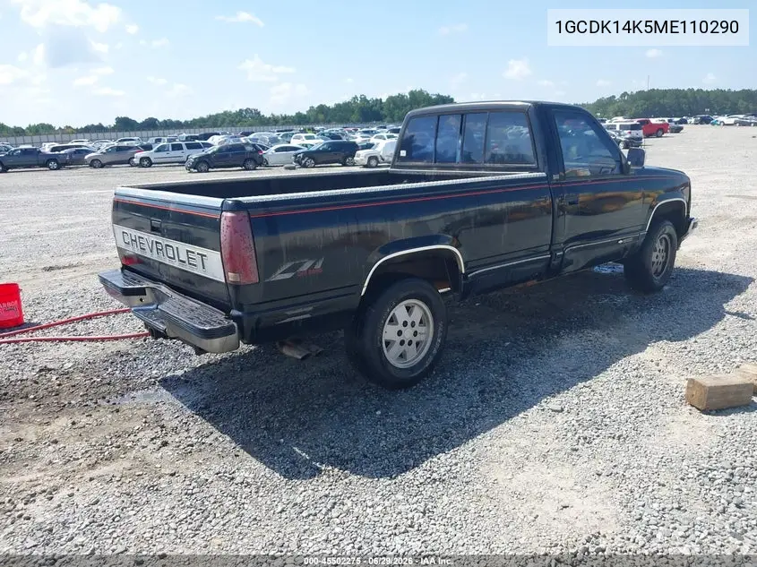 1991 Chevrolet Gmt-400 K1500 VIN: 1GCDK14K5ME110290 Lot: 45502275