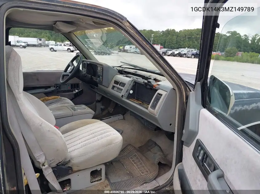 1991 Chevrolet Gmt-400 K1500 VIN: 1GCDK14K3MZ149789 Lot: 45506765
