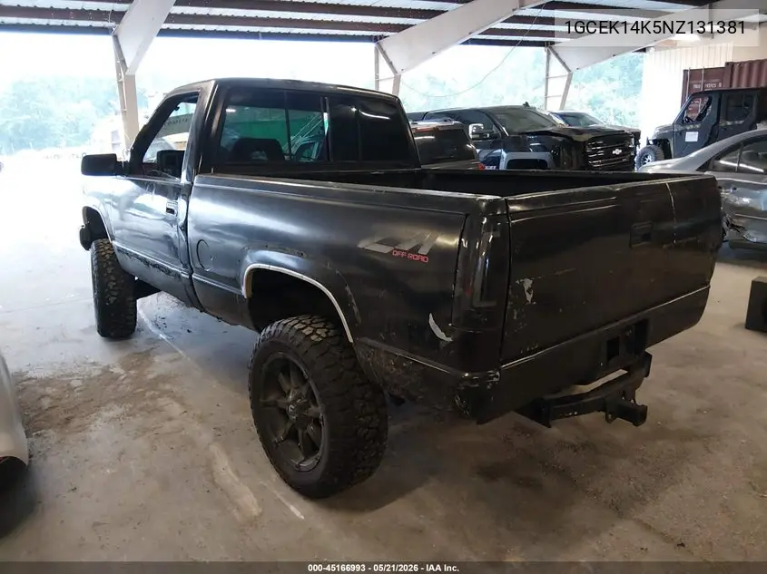 1992 Chevrolet Gmt-400 K1500 VIN: 1GCEK14K5NZ131381 Lot: 45166993
