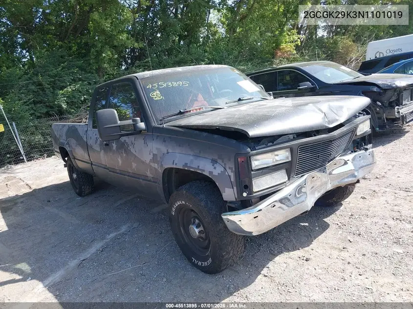 1992 Chevrolet Gmt-400 K2500 VIN: 2GCGK29K3N1101019 Lot: 45513895