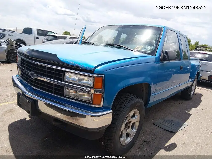 1992 Chevrolet Gmt-400 K1500 VIN: 2GCEK19KXN1248522 Lot: 45560126