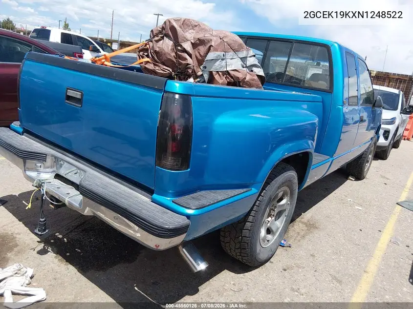 1992 Chevrolet Gmt-400 K1500 VIN: 2GCEK19KXN1248522 Lot: 45560126