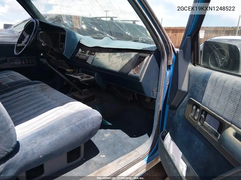 1992 Chevrolet Gmt-400 K1500 VIN: 2GCEK19KXN1248522 Lot: 45560126
