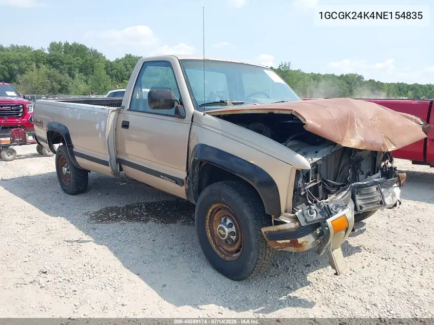1992 Chevrolet Gmt-400 K2500 VIN: 1GCGK24K4NE154835 Lot: 45599174