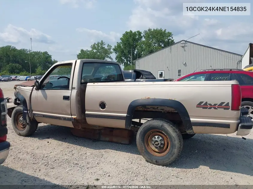 1992 Chevrolet Gmt-400 K2500 VIN: 1GCGK24K4NE154835 Lot: 45599174