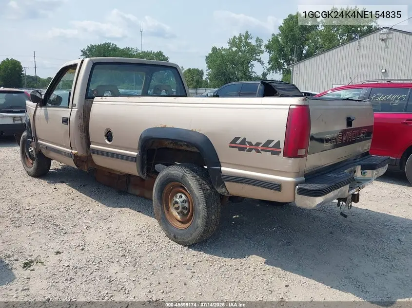 1992 Chevrolet Gmt-400 K2500 VIN: 1GCGK24K4NE154835 Lot: 45599174