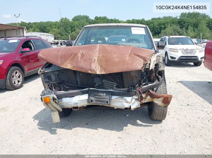 1992 Chevrolet Gmt-400 K2500 VIN: 1GCGK24K4NE154835 Lot: 45599174