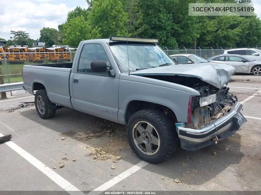1993 Chevrolet Gmt-400 K1500 VIN: 1GCEK14K4PE154189 Lot: 45249479