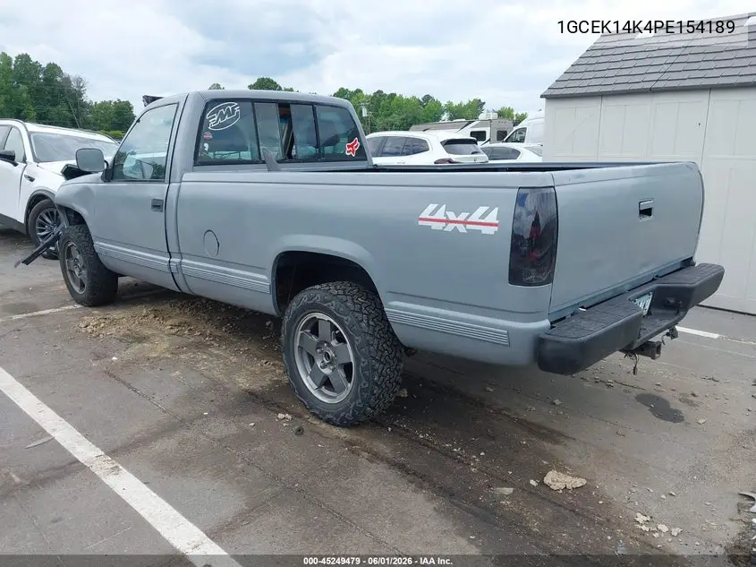 1993 Chevrolet Gmt-400 K1500 VIN: 1GCEK14K4PE154189 Lot: 45249479