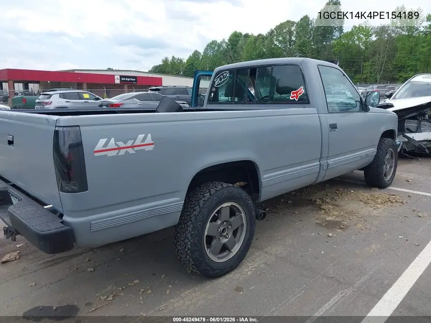 1993 Chevrolet Gmt-400 K1500 VIN: 1GCEK14K4PE154189 Lot: 45249479