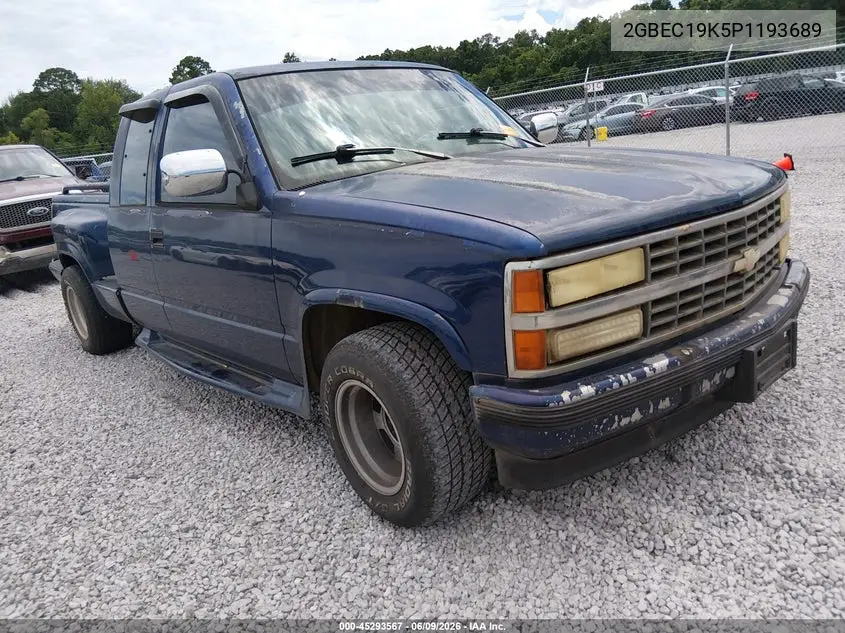 1993 Chevrolet Gmt-400 C1500 VIN: 2GBEC19K5P1193689 Lot: 45293567